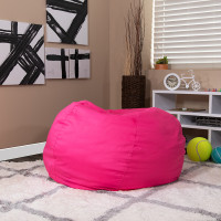 Flash Furniture DG-BEAN-LARGE-SOLID-HTPK-GG Oversized Solid Hot Pink Bean Bag Chair 